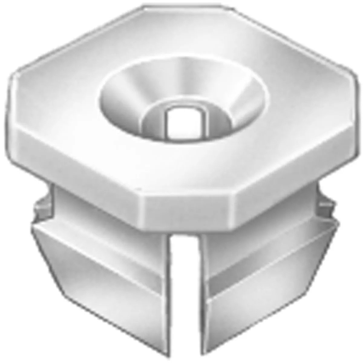 AUVECO PAK NYLON NUTS, #8 SCREW SIZE