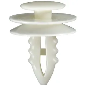 AUVECO AP11797 Triple Head Type 10 Interior Trim Panel Retainer, 1/2 in Dia Top Head, Nylon, White