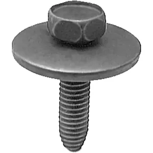 AUVECO AP12066 Hex Head Sems CA Point Body Bolt, M6 - 1 Screw x 25 mm L x 10 mm Across Flats, Phosphate