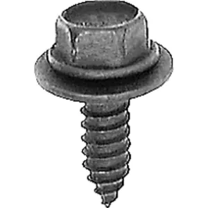 AUVECO AP12351 Hex Washer Head Sems A/AB Point Tapping Screw, M6.3 x 1.81 mm Screw x 20 mm L, Black Polyseal