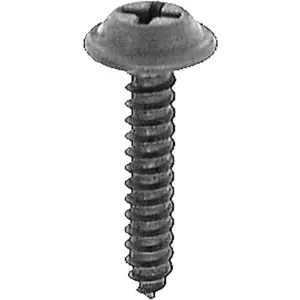 AUVECO AP12954 Phillips Flat Top Washer Head A/AB Point Tapping Screw, #10 x 1 in L, Black E-Coat