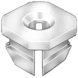AUVECO PAK NYLON NUTS, #8 SCREW SIZE