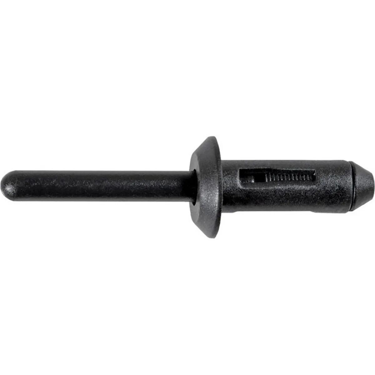 AUVECO AP13752 Type 1 Rivet, 17/64 in Dia Hole x 25/32 in L x 3/32 to 3/16 in Grip Range, Nylon, Black