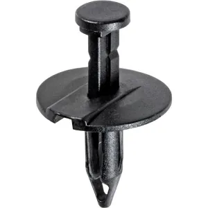 AUVECO AP14019 Push-Type with Closed End Splash Shield and Fascia Retainer, 1 in Dia Head, Nylon, Black