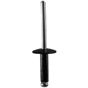 AUVECO AP14127 Rivet, 3/16 in Dia x 3/8 to 1/2 in Grip Range, Aluminum Rivet/Mandrel, Black