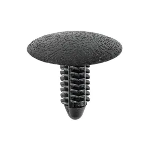 AUVECO AP15480 Single Head Type 1 Trim Panel and Hood Insulation Retainer, 25 mm Dia Bottom Head, Nylon, Black