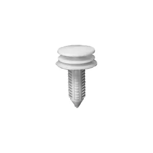 AUVECO AP16695 Triple Head Type 9 Door Trim Panel Retainer, (18 mm Dia Top x 20 mm Dia Bottom) Head, Nylon, White