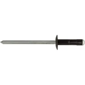 AUVECO AP17615 Rivet, 1/8 in Dia x 5/16 to 3/8 in Grip Range, Aluminum Rivet/Steel Mandrel, Black