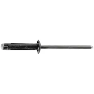 AUVECO AP18461 Split-Type Rivet, 5/32 in Dia x 3/64 to 1/4 in Grip Range, Aluminum Rivet/Mandrel, Black