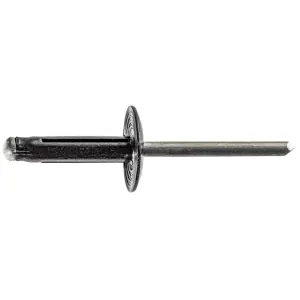 AUVECO AP20741 Split-Type Rivet, 3/16 in Dia x 3/64 to 23/64 in Grip Range, Aluminum Rivet/Mandrel, Black