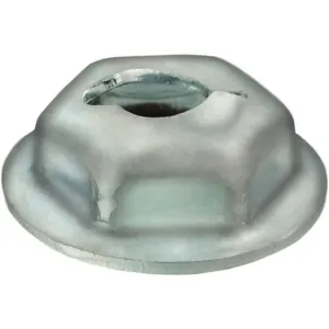 AUVECO AP3403 Hex Washer Thread Cutting Nut, 1/8 in Stud x 5/16 in Across Flats, Zinc