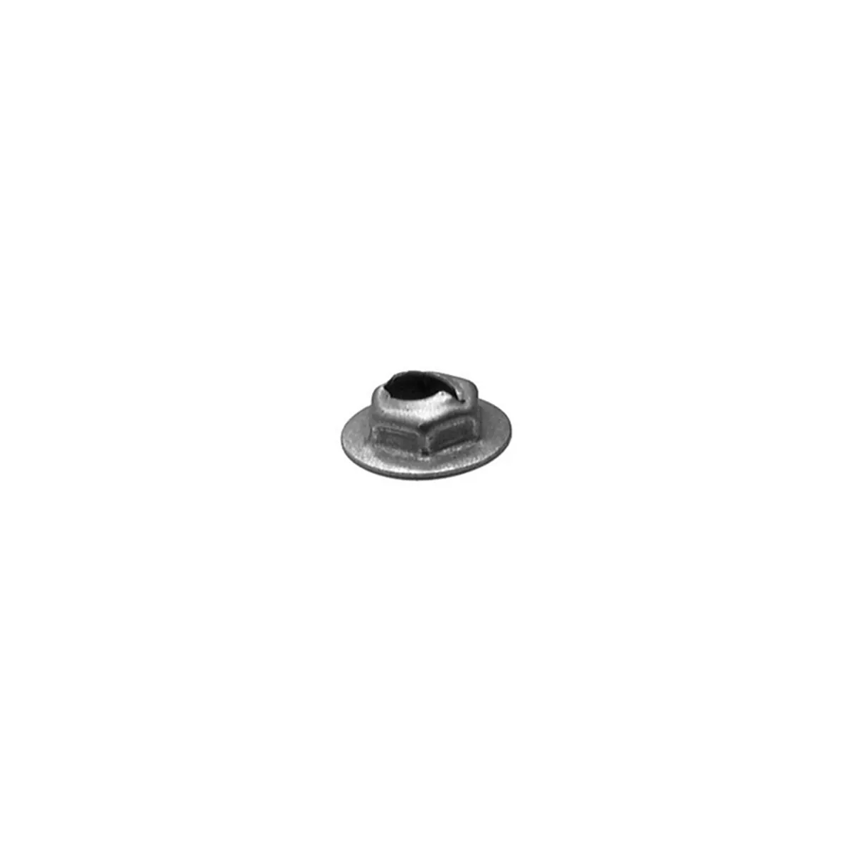 AUVECO AP3405 Hex Washer Thread Cutting Nut, 1/4 in Stud x 7/16 in Across Flats, Zinc