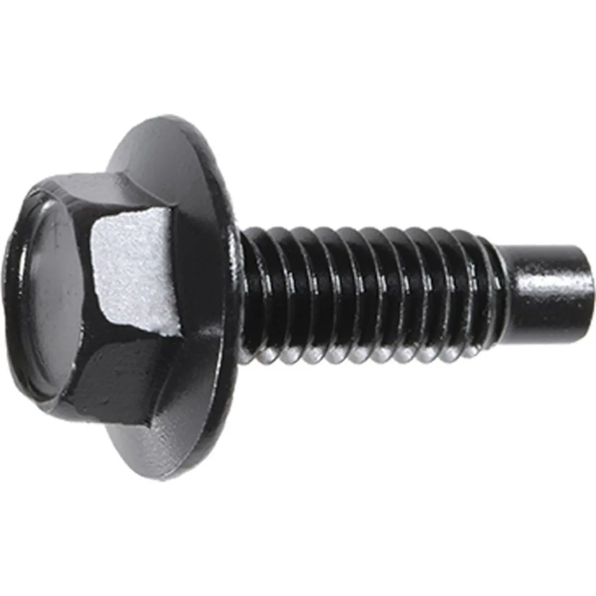AUVECO AP5711 Hex Washer Head Spin Lock Dog Point Body Bolt, 5/16 in - 18 TPI x 1 in L, Black Phosphate