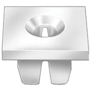 AUVECO AP8435 Square Head License Plate Nut, 1/4 in Screw x 0.395 in W x 0.425 in OAL, Nylon