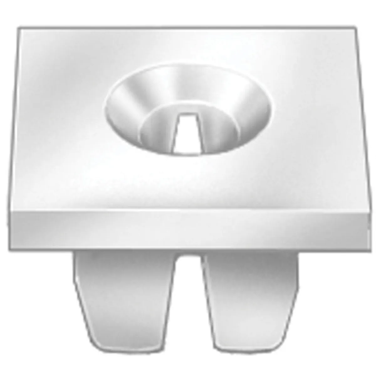 AUVECO AP8435 Square Head License Plate Nut, 1/4 in Screw x 0.395 in W x 0.425 in OAL, Nylon