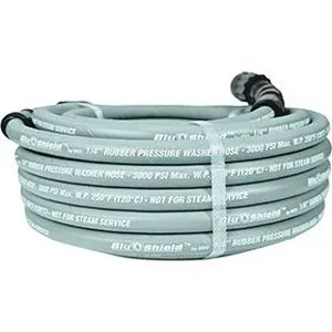 Blushield Rubber Pressure Washer Hose Assembly 1/4in x 50ft w/ M22 Non Marking