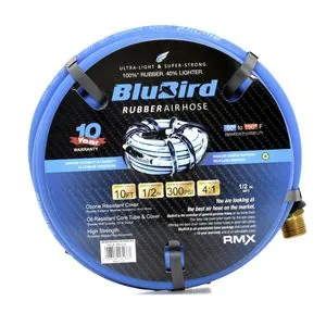 BluBird Rubber Air Hose Assembly 1/2" x 10'