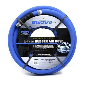 BluBird Pro Rubber Air Hose Assembly 3/4" x 25'