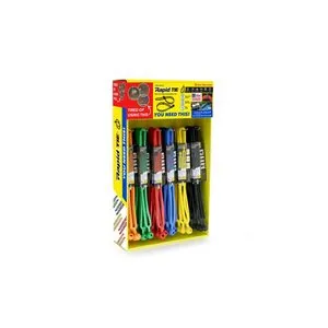 Blubird Rapid Tie Wing Rack Displayer with 48 Mix Pcs (6 Color, 8 x Pack of 2 Each Color)