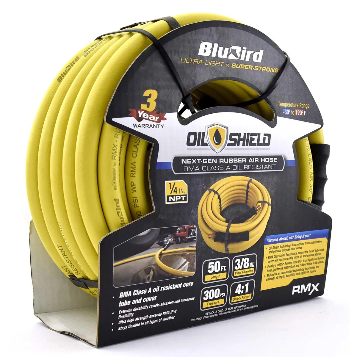 BluBird BluBird Oil Shield 3/8 in. x 50 ft. Air Hose.