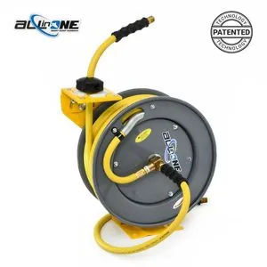 BluBird OilShield Rubber All - In - One 3/8" x 50' Air Hose Reel Heavy Duty Single Arm Assembly