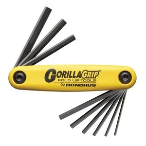 Bondhus Corp. HEX GORLIIAGRIP FOLD UP SET SIZES 5/64 THRU 1/4"