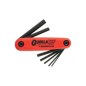 Bondhus Corp. HEX GORILLAGRIP FOLD UP SET-7 SIZES 1.5 THRU 6MM