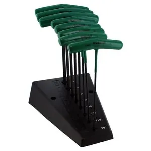 Bondhus Corp. STAR T-HANDLE SET W/STAND - 8 SIZES T9 THRU T40