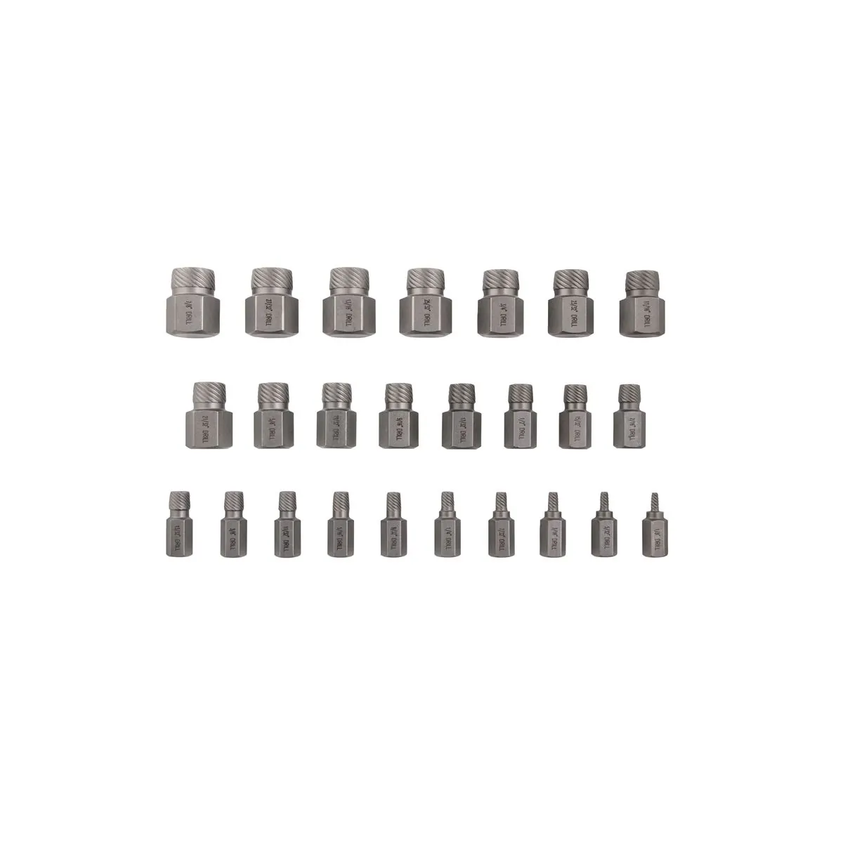 Horizon Tool 25 Piece Multi-Spline Screw Extractor Set