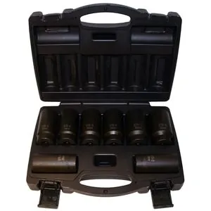 Horizon Tool 8-piece 12-point axle nut socket set