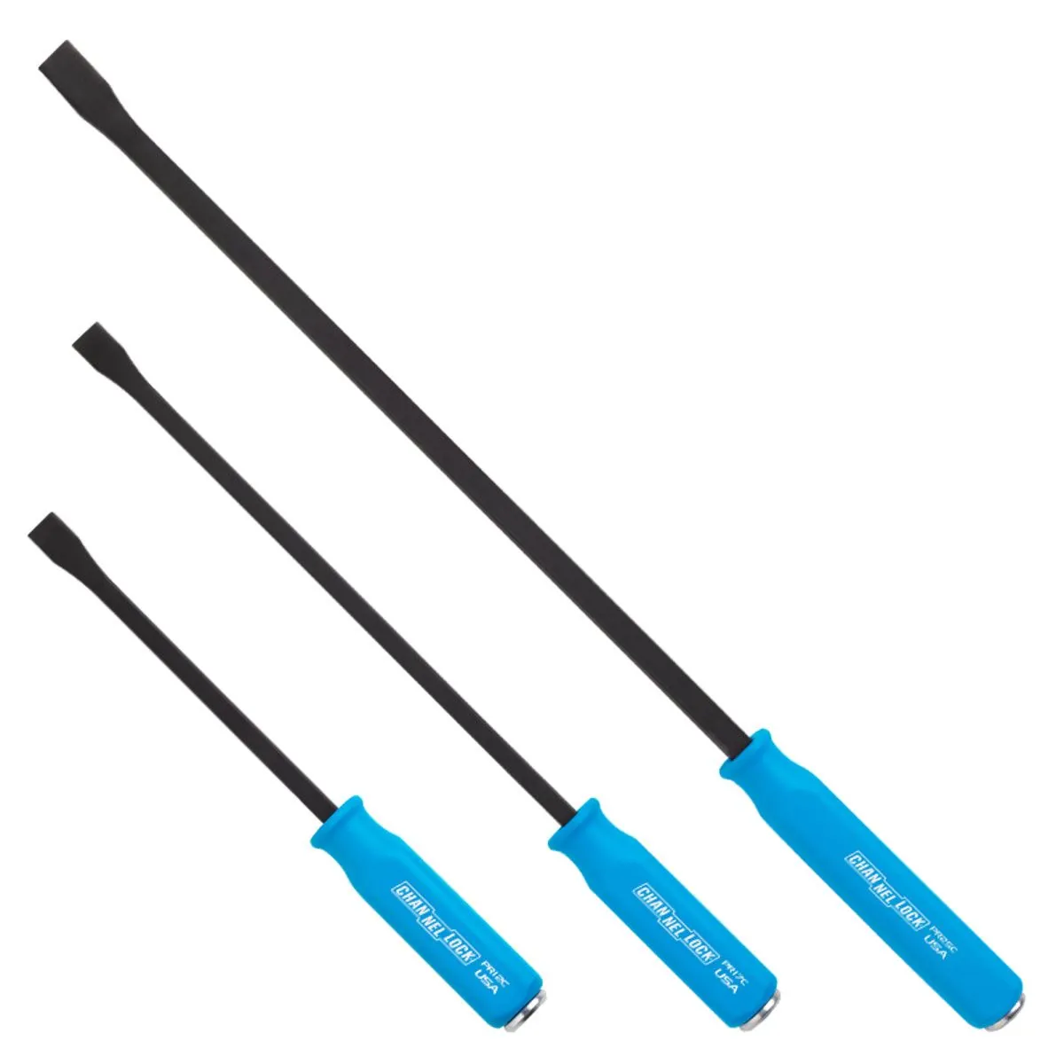 Channellock PRY-3C 3 Piece Professional Pry Bar Set w/ 12, 17, and 25 Inch Pry Bars