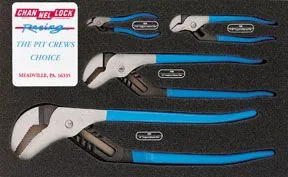 SET 424 426 440 460 TONG UE & GROOVE PLIERS W TRA
