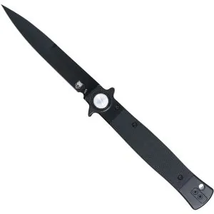 CobraTec Stiletto Button Lock G10 Scales and Titanium Black coated VG10 Steel Blade