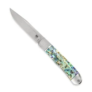 Trapper Hidden Release Abalone with 154CM Drop Not Serrated Blade
