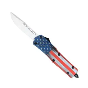 Medium FS-3 Cerakote American Flag D2 Drop Not Serrated