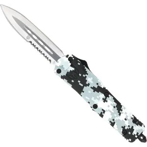 Medium FS-3 Winter Digital Camo Dagger 1 Side Serrated