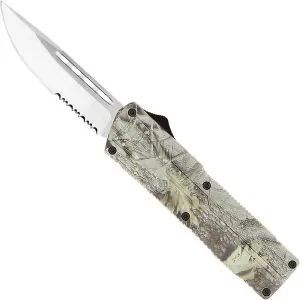 Lightweight Woodland Camo Drop Serrated