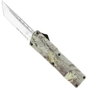 Lightweight Woodland Camo Tanto Serrated
