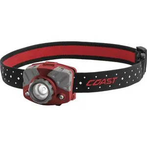 COAST Products FL75R 1000 Lumen Rechargable 168M Pure Beam Focusing Headlamp in Box - Red
