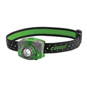 COAST Products FL75R 1000 Lumen Rechargable 168M Pure Beam Focusing Headlamp in Box - Green