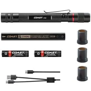 COAST Products HP3R 500 Lumen Rechargeable Penlight with Twist Focus - Black