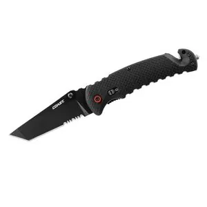 COAST Products RX395 Blade Assist Folder Serrated 7Cr17 Stainless Steel Folding Rescue Pocket Knife - Black