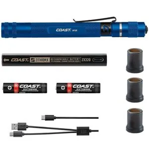 COAST Products HP3R 500 Lumen Rechargeable Penlight with Twist Focus - Blue