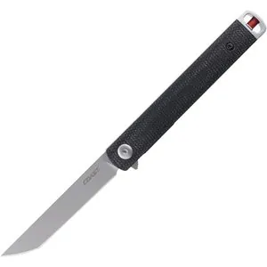 COAST Products LX500 1919 Founders Series Select Assisted Open Titanium Nitride Coated 9Cr18Mov Tanto Blade LInen Mircarta Handle with Frame Lock Folding Pocket Knife - Black