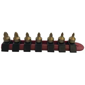 7 Pc. Phillips Screwdriver Bit Set - Stubby