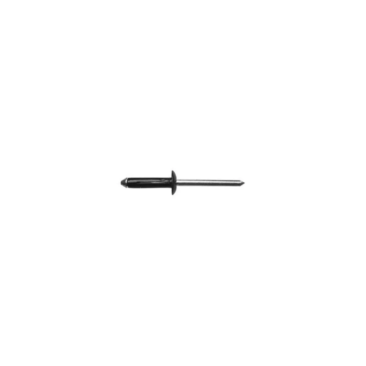 Disco Automotive Hardware 1609PK Molding Split Rivet, 3/16 in Dia x 5/64 to 15/64 in Grip Range, Aluminum, Black