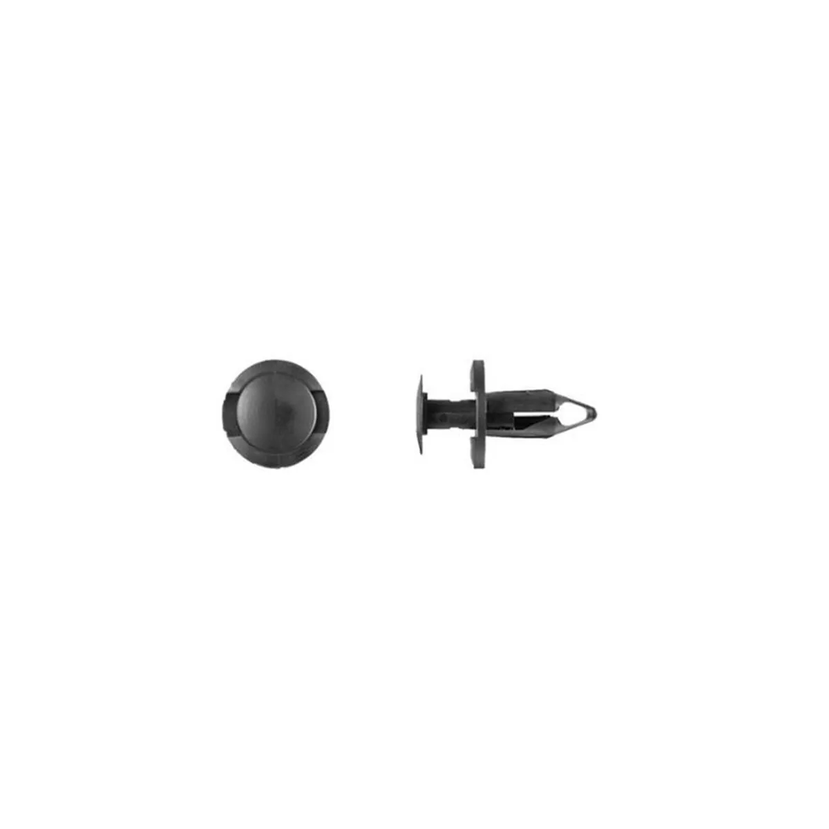 Disco Automotive Hardware 1860PK Push-Type Retainer, 20 mm L Stem x 5/16 in Hole, Nylon, Black