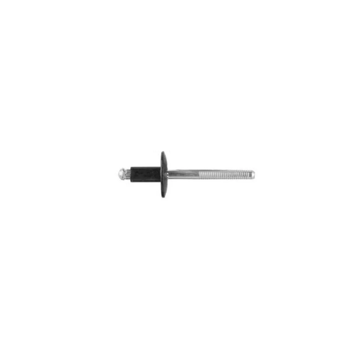 Disco Automotive Hardware 4002PK Bumper Assembly Rivet, 1/4 in Dia x 1/8 to 1/4 in Grip Range, Steel, Black