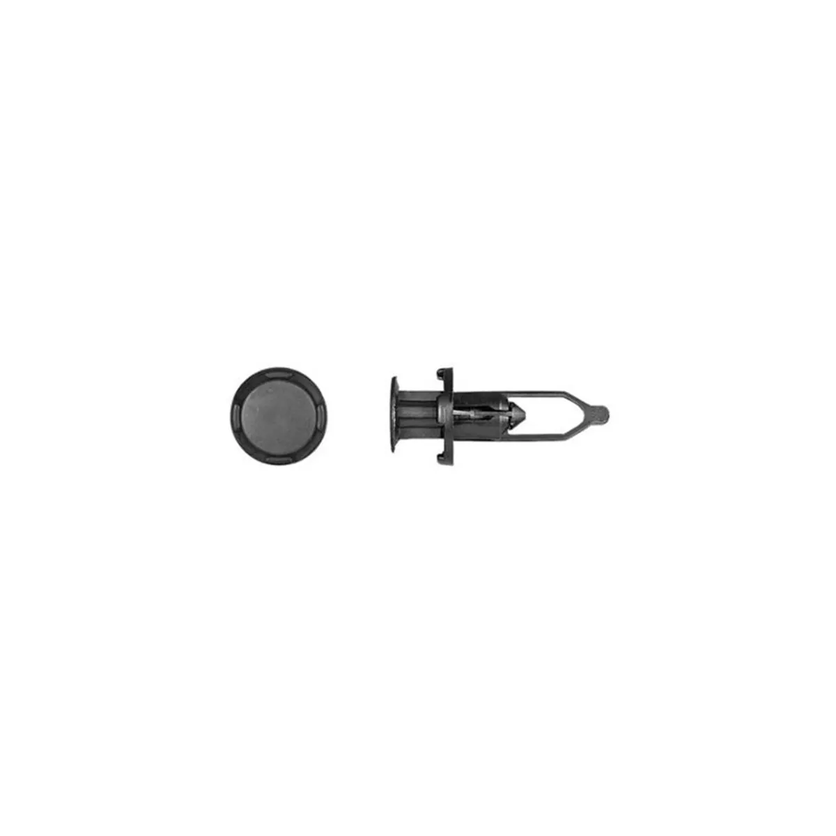 Disco Automotive Hardware 9327PK Push-Type Retainer, 28 mm L Stem x 23/64 in Hole, Nylon, Black