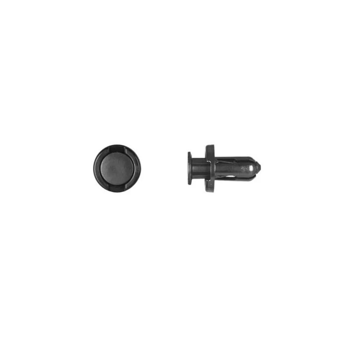 Disco Automotive Hardware 9382PK Push-Type Front and Rear Bumper Retainer, 18 mm L Stem x 25/64 in Hole, Nylon, Black